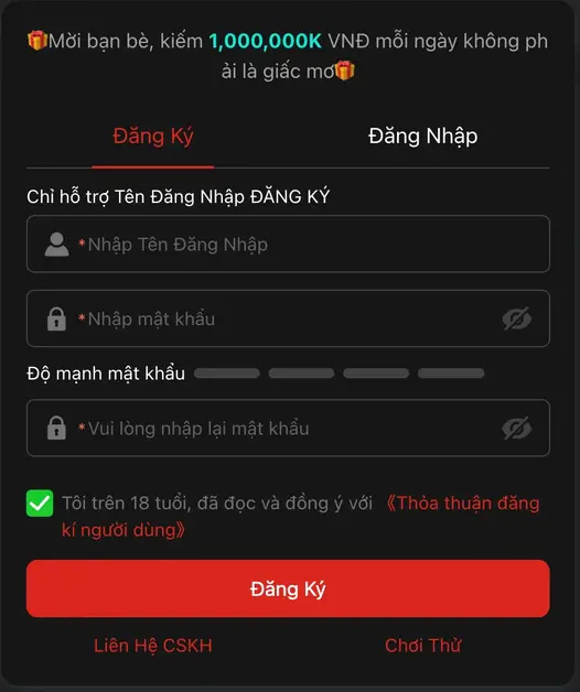 Đăng Ký Tài Khoản MU99